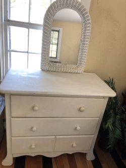 Dressing table with mirror