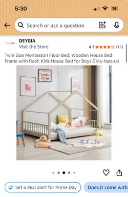 Twin size Montessori toddler bed