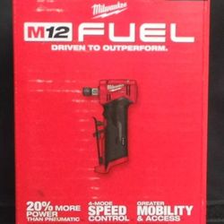Milwaukee 2485-20 M12 FUEL Brushless Cordless 1/4" Right Angle Die Grinder NEW,  FIRM