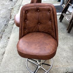 Vintage Leather Barstools
