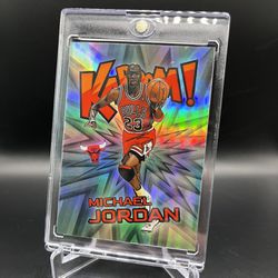 Michael Jordan Silver Refractor Kaboom Card 