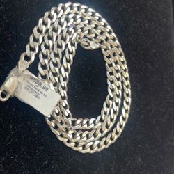 Cuban 925 Silver Chain 
