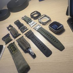 Apple Watch Ultra With 4 Custom Bands - Unlocked Cellular/wifi