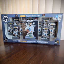2025 Panini Mosaic Football Mega Box Sealed + Oversized Card