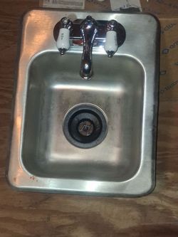 Drop in Hand sink with Never used New  faucet 13×17