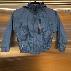 REI Child Raincoat With Hood & Drawstring Bottom- Size 6/7
