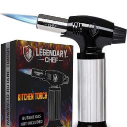 Culinary Cooking Torch - Kitchen Food Torch for Creme Brulee, Baking, Desserts and Searing- Butane Torch Lighter, Blow Torch for Cooking with Lock,new