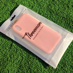 Threemore Bubblegum Pink Silicone Grip Iphone Xs/s 6x3" Protective Cell Case NIP