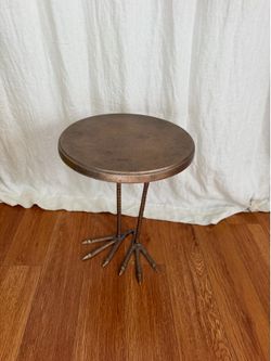 Whimsical Bird Leg Metal Side Table