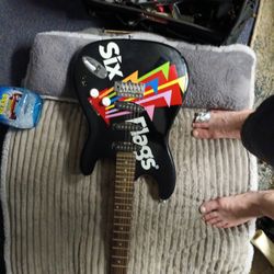 Six Flags Logo Electric Guitar 2000s