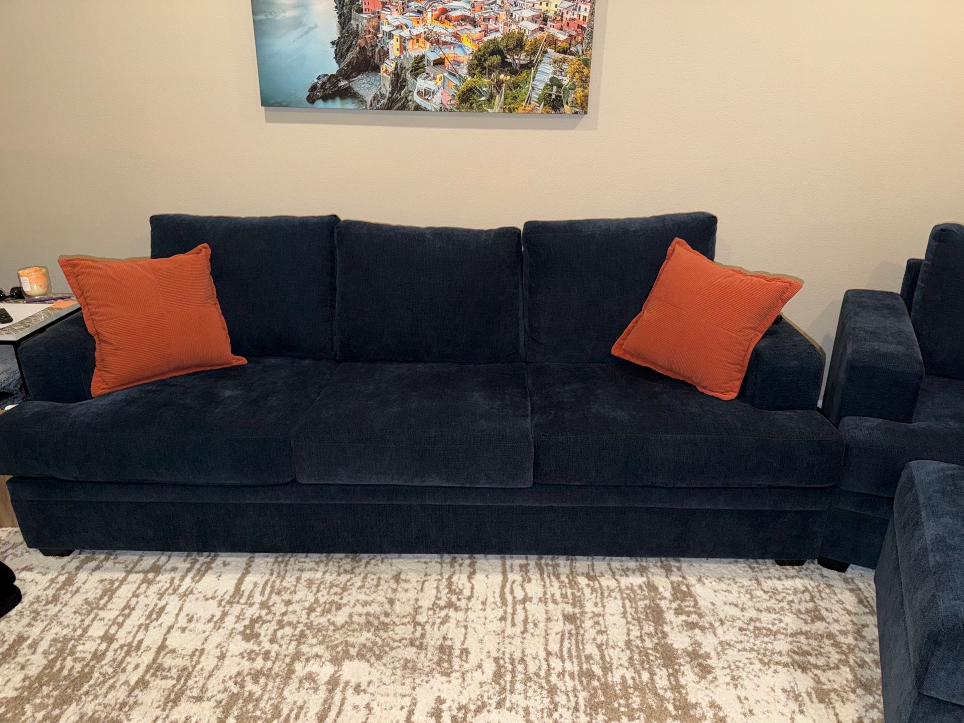 Blue Couch & Chair/Living Spaces