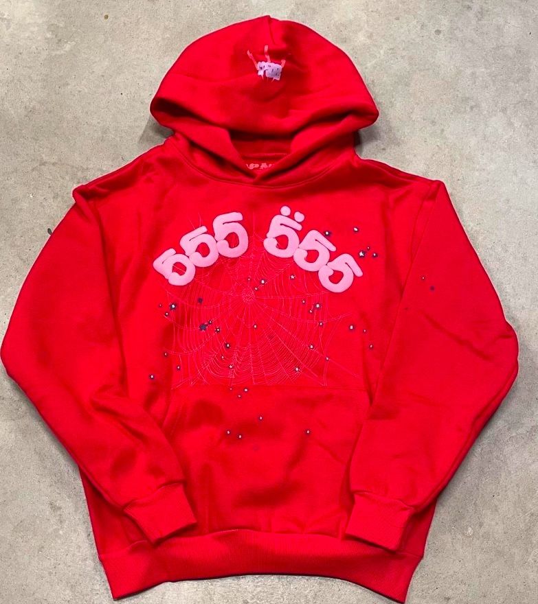 Red/Pink 555 Sp5der Hoodie