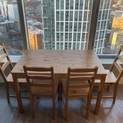 Dining Table (ikea) with 4 chairs.