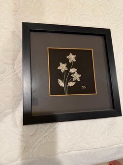 Sterling Silver 925 Filigree Flower Wall Art