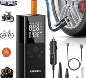 Electric Inflator Air Compressor Rechargeable 6000mAh 150PSI Car Air Pump, Cordless Inflator Bike Air Pump Mini Portable Automobile/Bicycle/Ball/Float