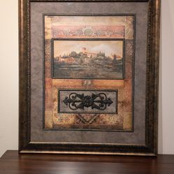 Framed Art Print of Italian Village