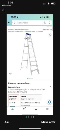 Louisville Ladder As2110 Step Stepladder, 10- Feet, Ft