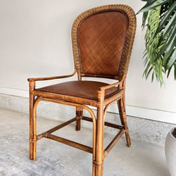 Bamboo Rattan Accent Chair 