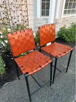 Leather bar chairs