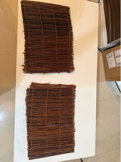 Assorted color Placemats - Wood Stick, Jute, Woven
