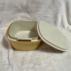 Vintage Tupperware Microwaveable Steamer Pot Bowl
