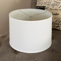 14” White Drum Lamp Shade