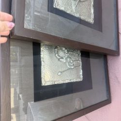 Framed Metallic Flower Art $25 Garage sale on 3/21 to 3/22 @ 9am to 4pm Mt Wilson Court, Antioch.