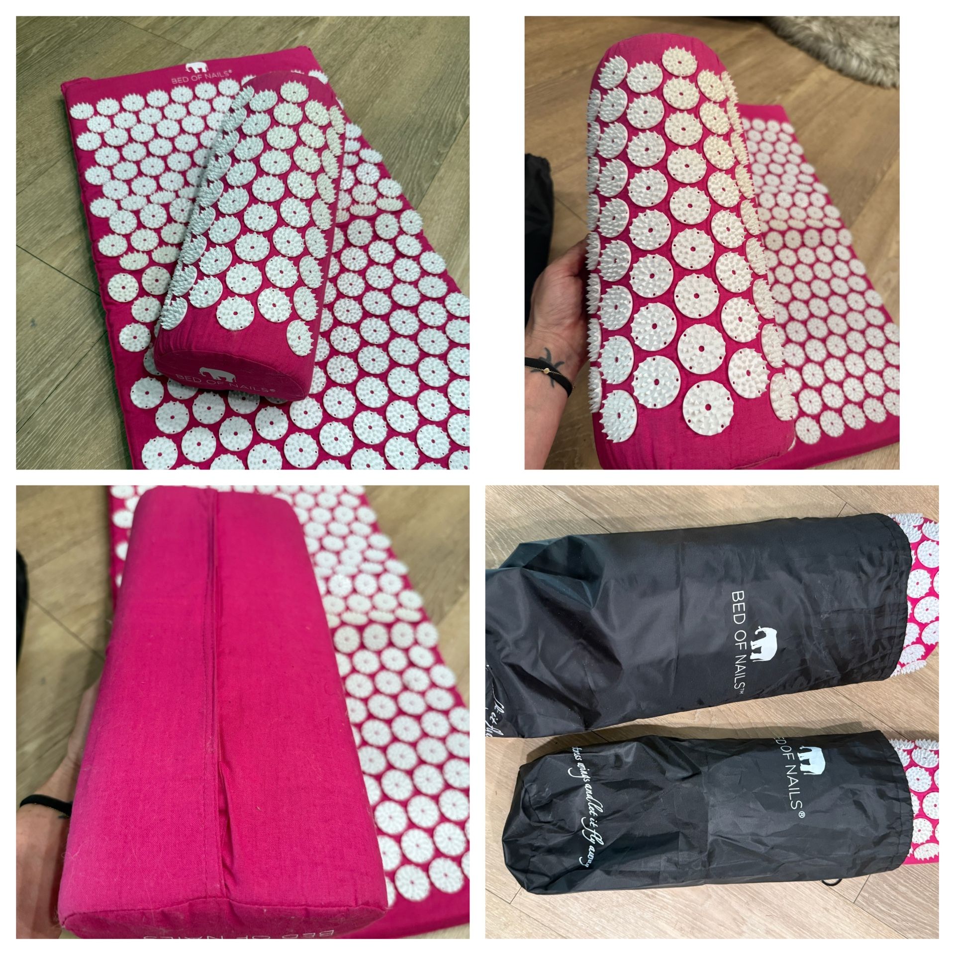 BED OF NAILS Acupressure Lumbar & Head Cushion Pillow - Like NEW