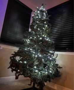 Artificial Christmas Tree with White Lights