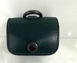 Coach Green Leather iPod Case Pouch w/ Key Ring – Authentic