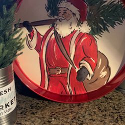 Nice Xmas 🎄 Santa Plate Display