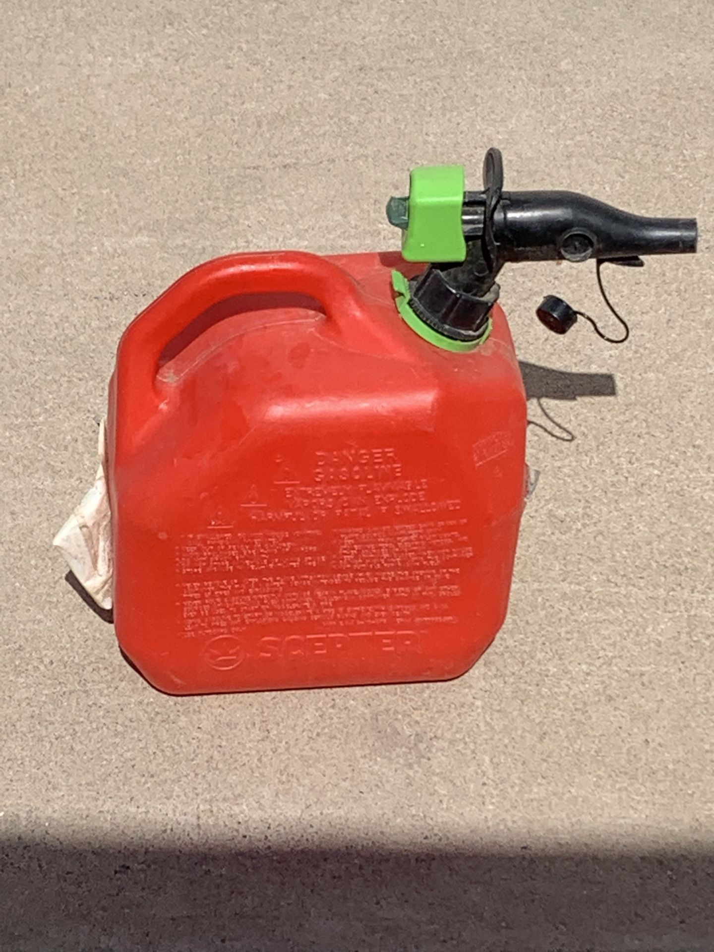 Portable Red Fuel Gas Canister Fuel Gasoline