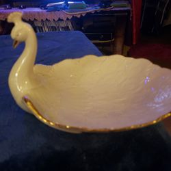 Lenox Peacock Candy Dish, Swans