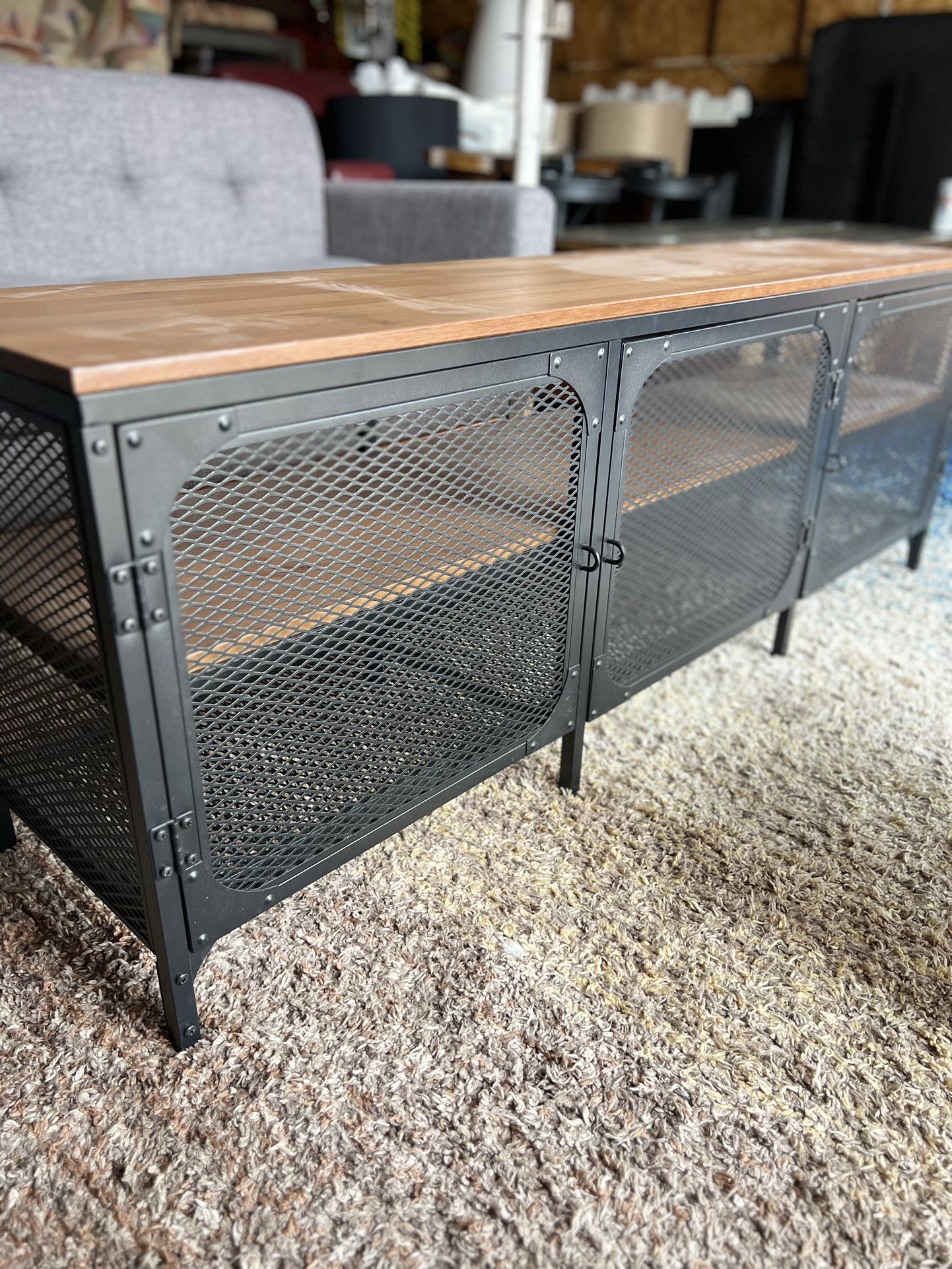industrial style TV STAND (tv stand L58"W14"H21") 