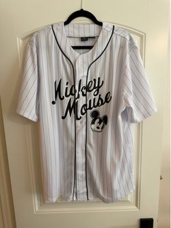 Mickey Mouse Black and White Baseball Jersey adult size large