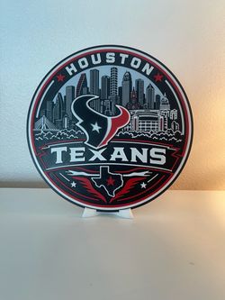 Houston Texans Round Logo Display Sign