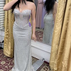 Silver Prom Dress