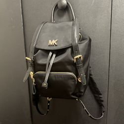Michael Kors Backpack Purse (BLACK/GOLD)
