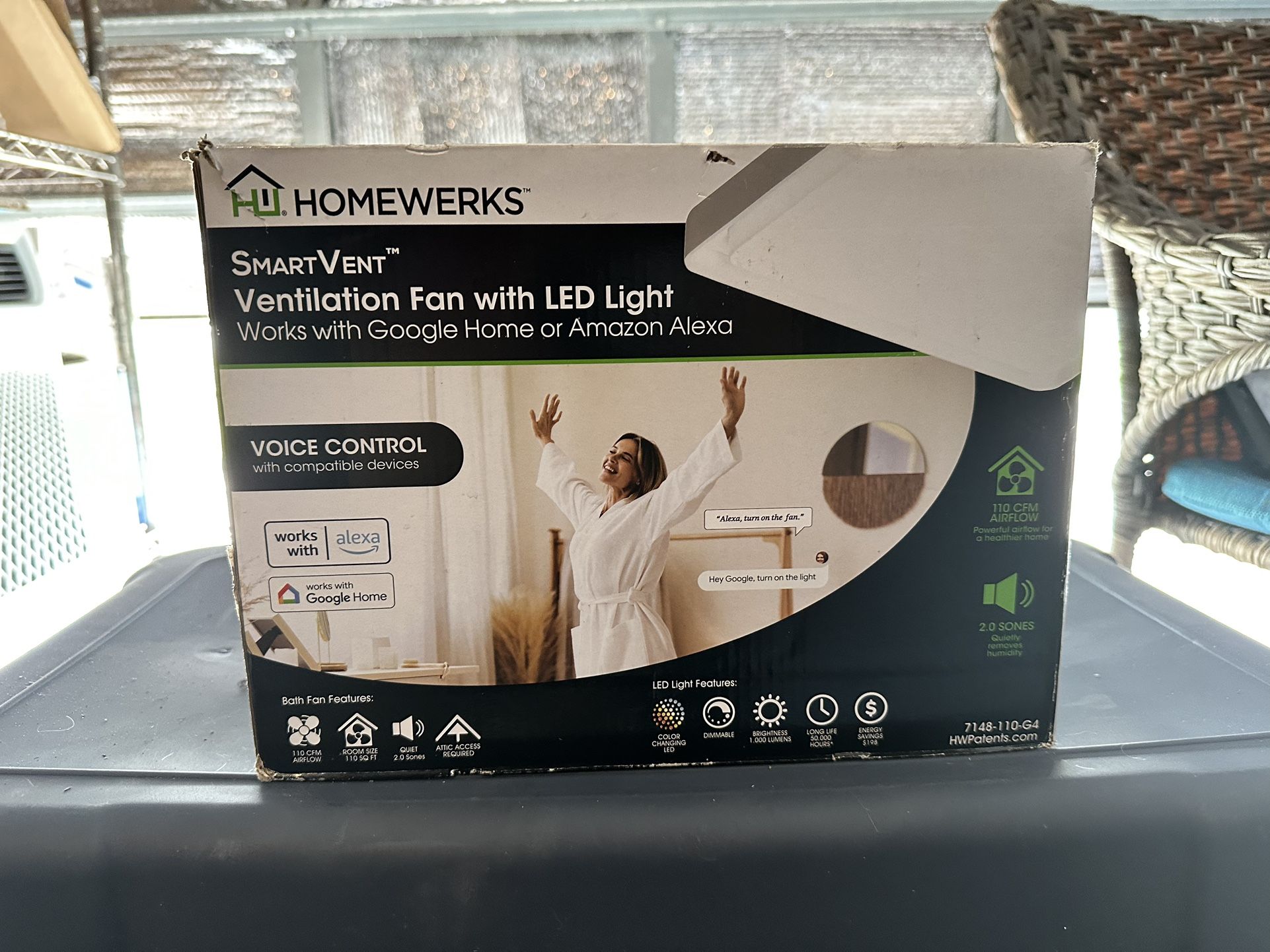 Homewerks Smart Ventilation fan with Led light