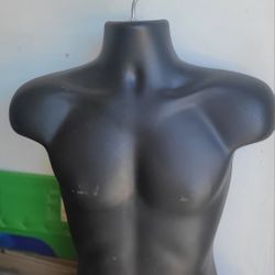 Male Mannequin Form & Hanger, Body Dress Torso Display Men T-Shirt - BLACK