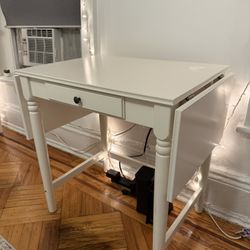 IKEA White Drop-Leaf Desk 