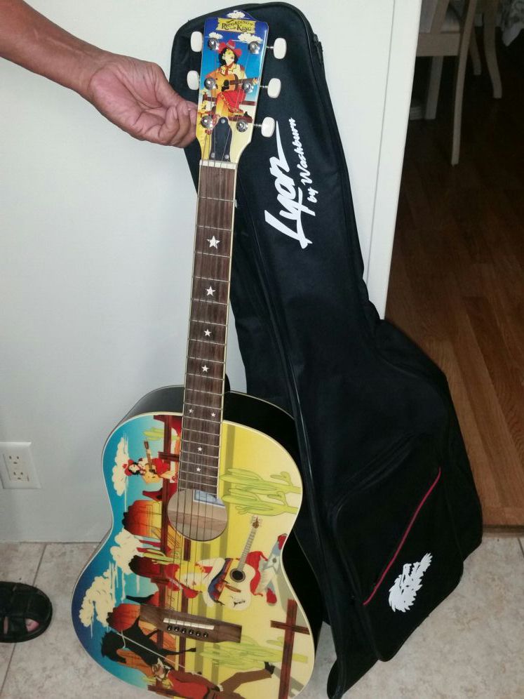 Guitar with a bag