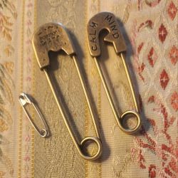 Vintage Solid Brass Punk Style Brooches