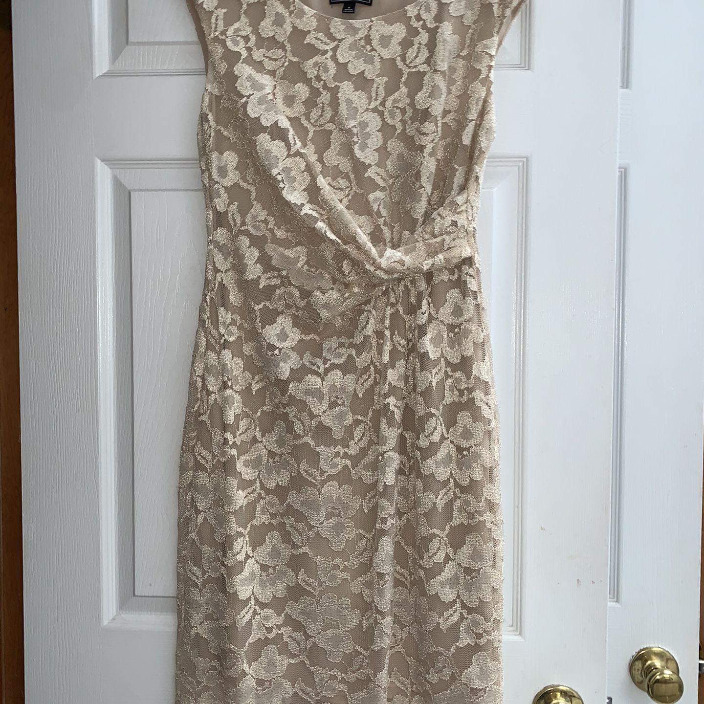 Dressbarn champagne color Lacey Dress