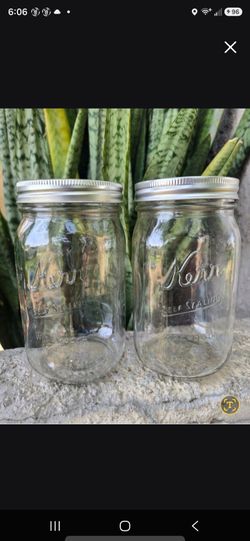 (2) mason jars, 32 oz.