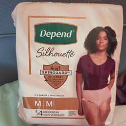 Depend Silhouette Underwear - Size M - Count 14