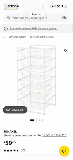 IKEA jonaxel 6 drawer basket system