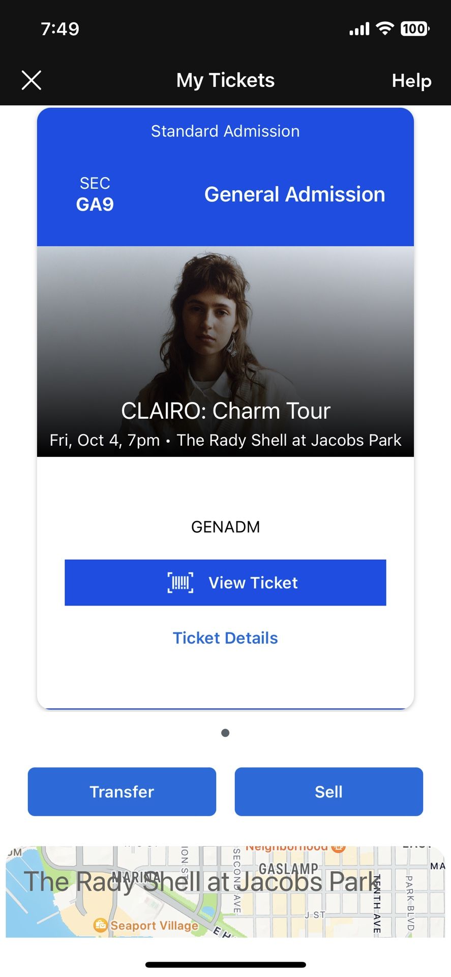 Clairo at the Rady Shell 10/4