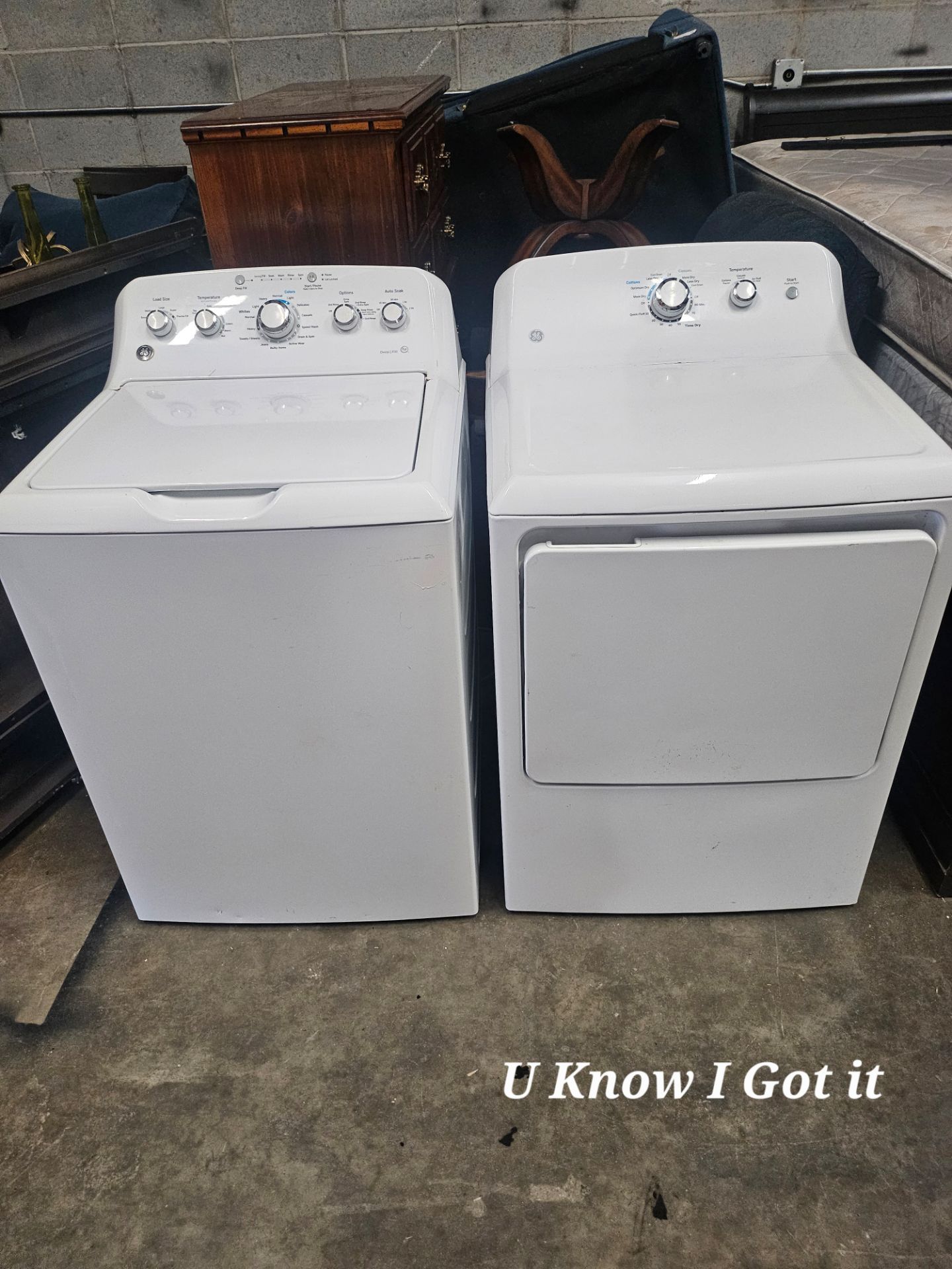 GE washer and dryer