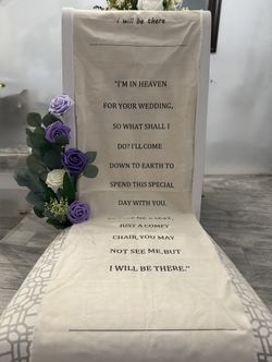 Wedding Reserve Sign For Memorial Chair